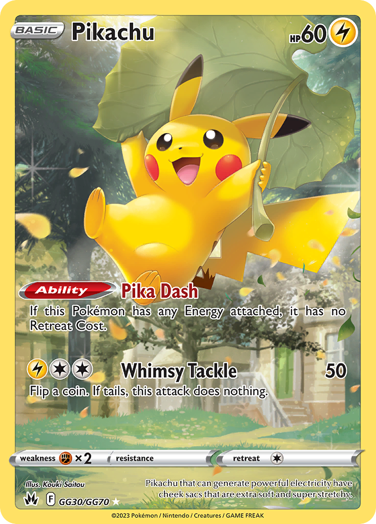 Pikachu Holo 030/70 Crown Zenith Galarian Gallery Pokémon Card