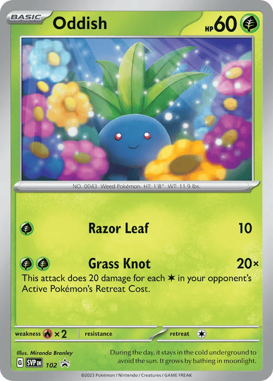 Oddish Normal 102/225 SVP Black Star Promos Pokémon Card
