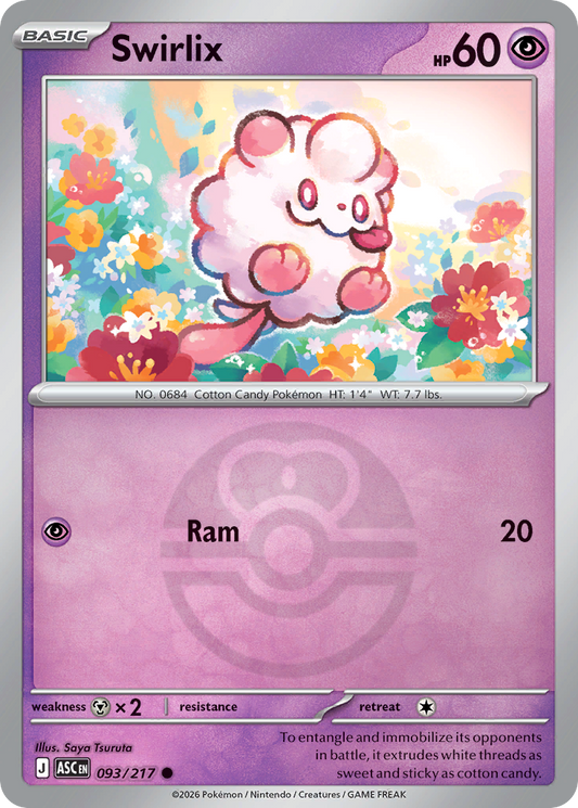 Swirlix Reverse 093/217 Ascended Heroes Pokémon Card