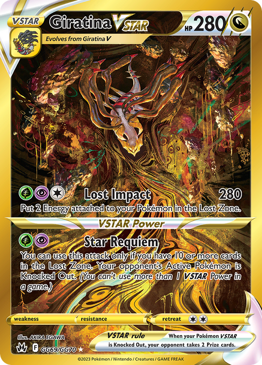 Giratina VSTAR Holo 069/70 Crown Zenith Galarian Gallery Pokémon Card