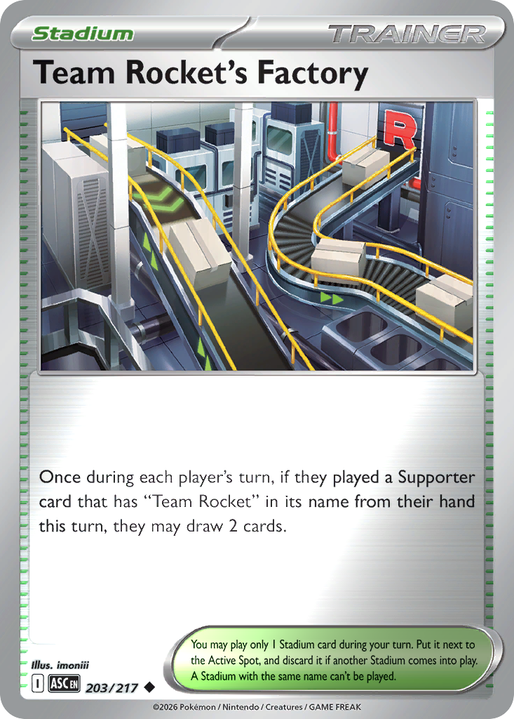 Team Rocket's Factory Reverse 203/217 Ascended Heroes Pokémon Card