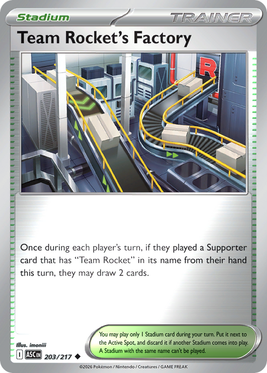 Team Rocket's Factory Reverse 203/217 Ascended Heroes Pokémon Card
