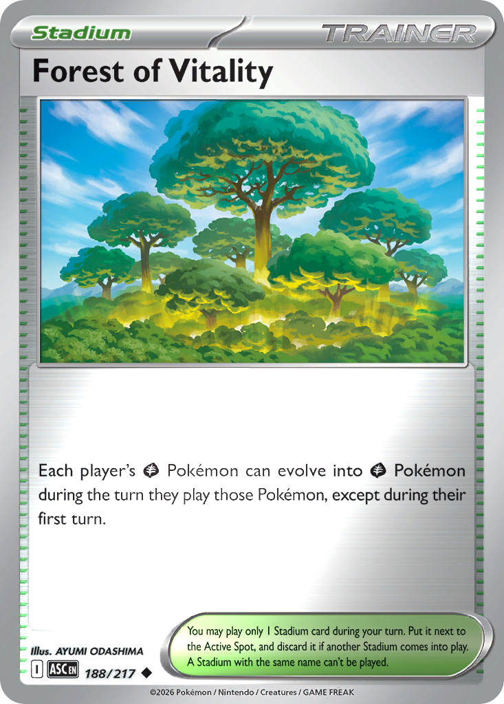 Forest of Vitality Reverse 188/217 Ascended Heroes Pokémon Card