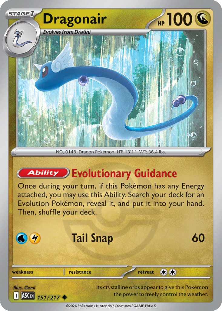 Dragonair Reverse 151/217 Ascended Heroes Pokémon Card