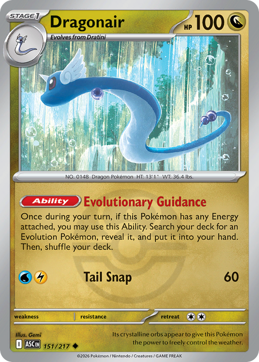 Dragonair Reverse 151/217 Ascended Heroes Pokémon Card