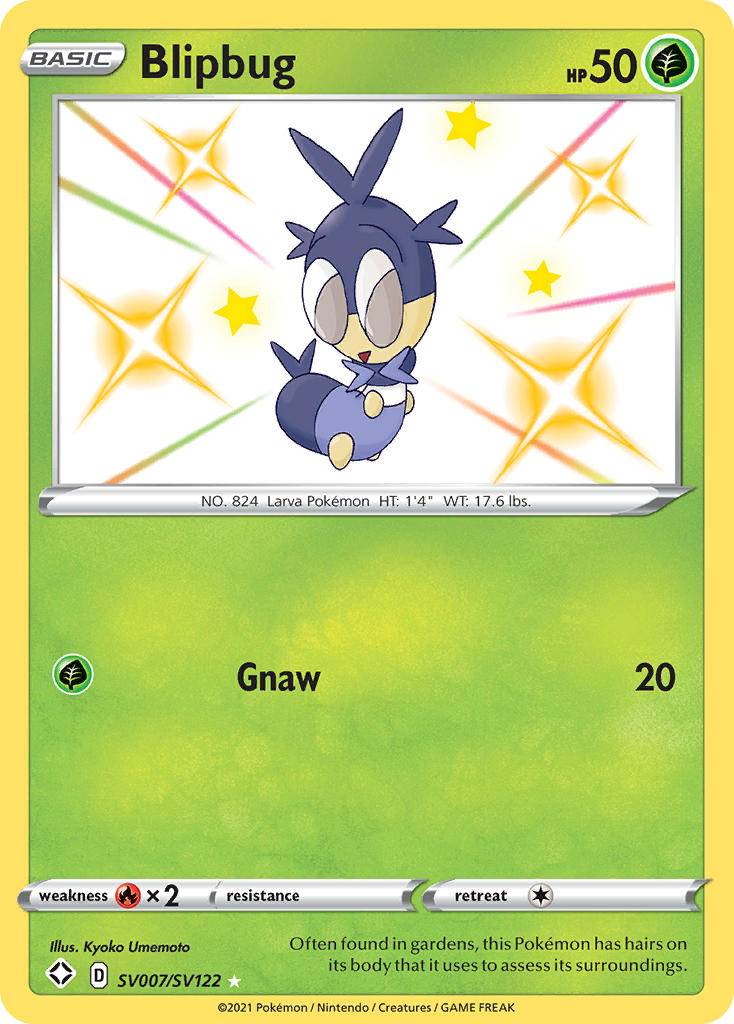 Blipbug Holo 007/122 Shining Fates Shiny Vault Pokémon Card