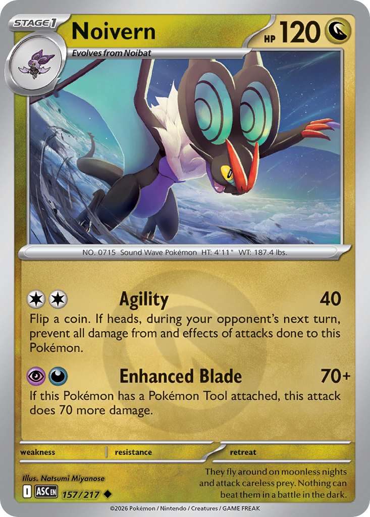 Noivern Reverse 157/217 Ascended Heroes Pokémon Card