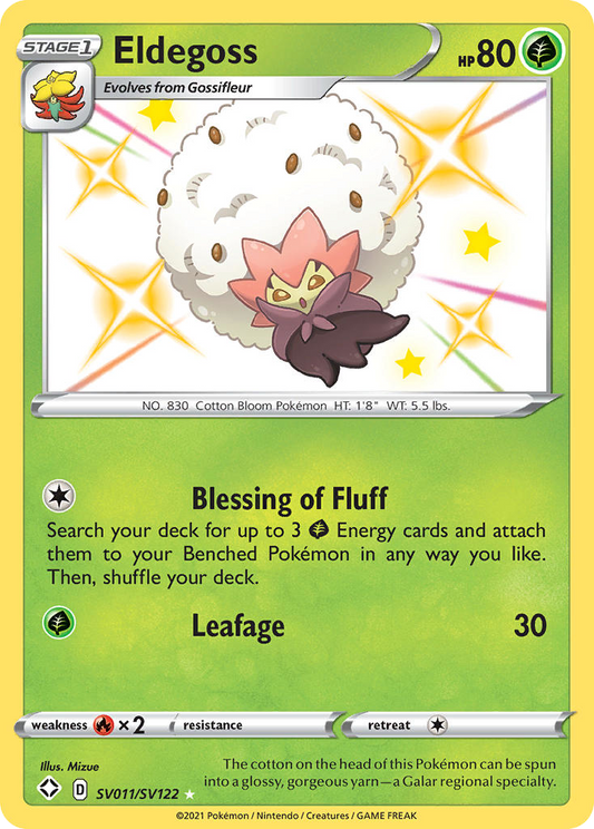 Eldegoss Holo 011/122 Shining Fates Shiny Vault Pokémon Card