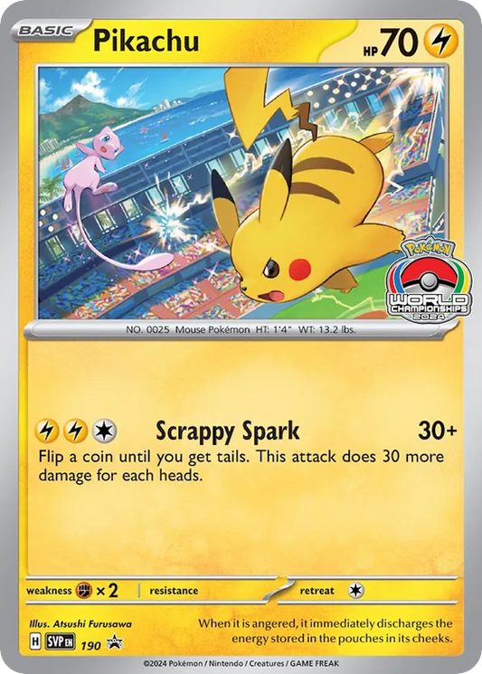 Pikachu Normal 190/225 SVP Black Star Promos Pokémon Card