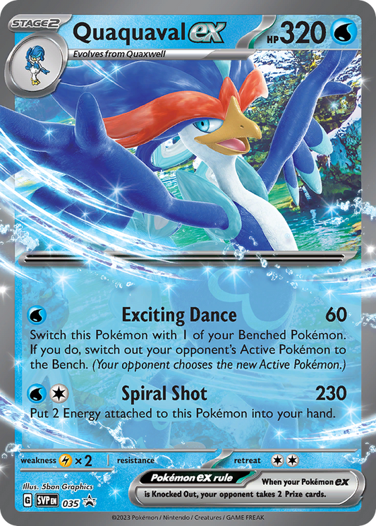 Quaquaval ex Holo 035/225 SVP Black Star Promos Pokémon Card