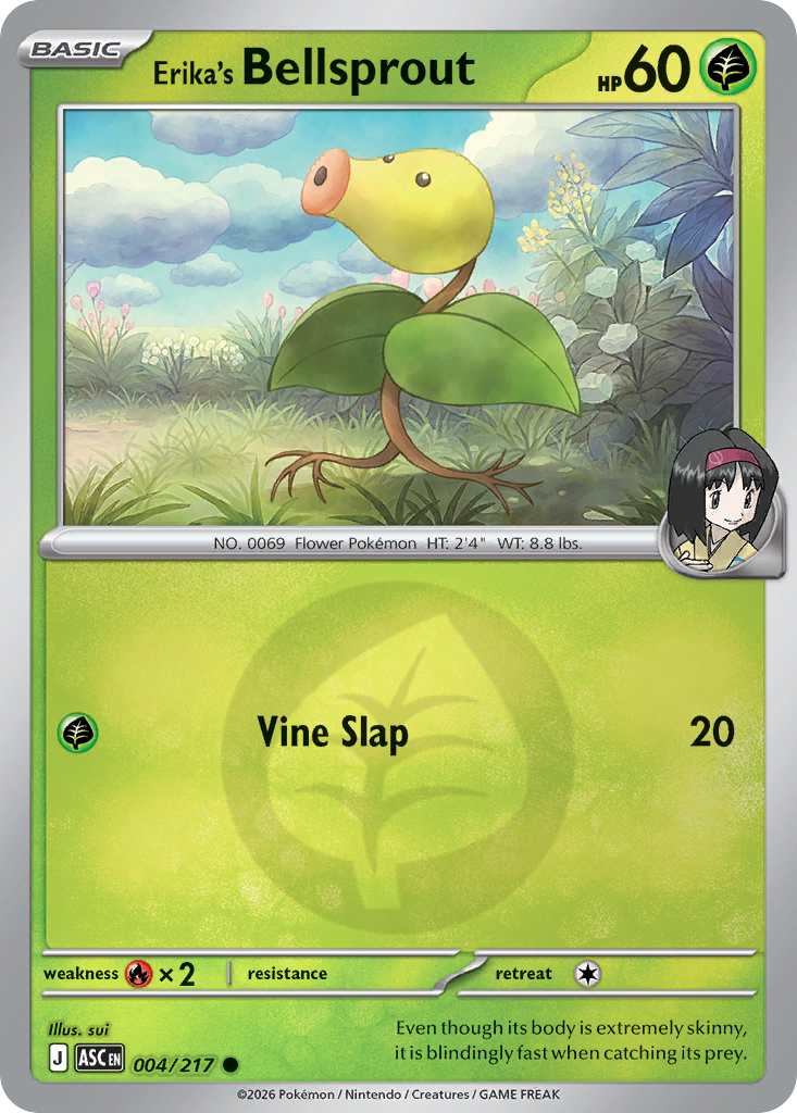 Erika's Bellsprout Reverse 004/217 Ascended Heroes Pokémon Card
