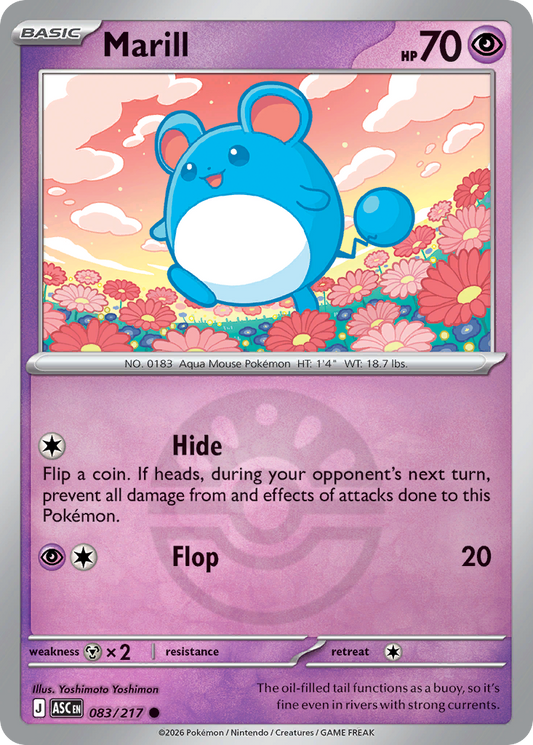 Marill Reverse 083/217 Ascended Heroes Pokémon Card