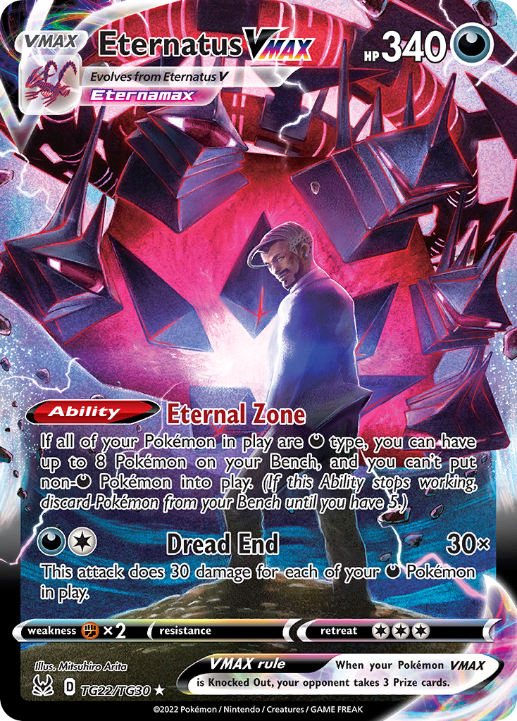 Eternatus VMAX Holo 022/30 Lost Origin Trainer Gallery Pokémon Card