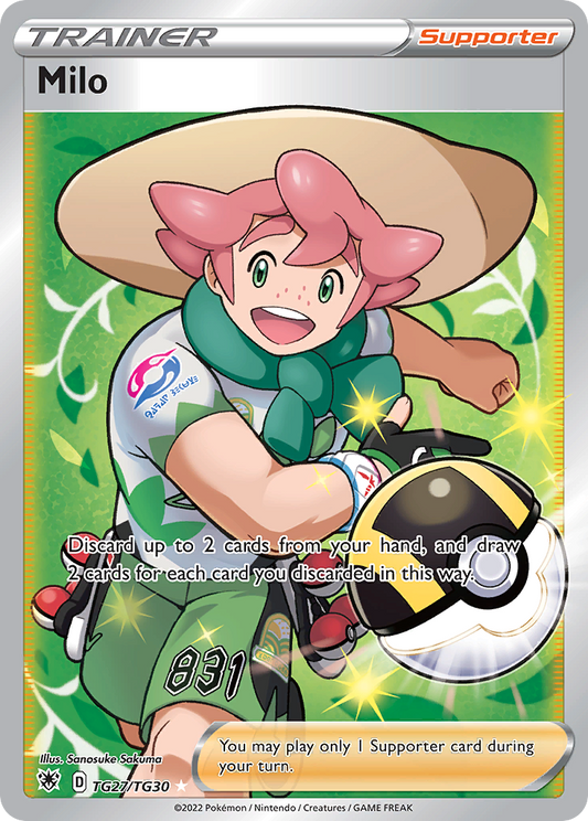 Milo Holo 027/30 Astral Radiance Trainer Gallery Pokémon Card