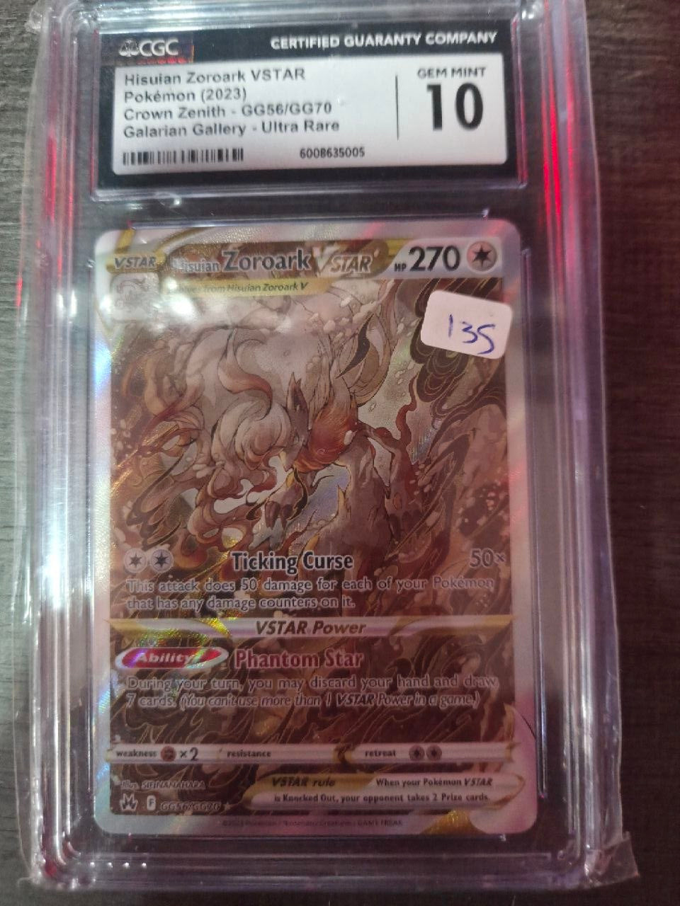 Hisuian Zoroark VSTAR GG56 PSA 10